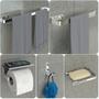 Imagem de Kit Acessórios Para Banheiro Inox e Cromado 5 Peças MAX