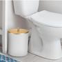 Imagem de Kit Acessorios Para Banheiro Lixeira Porta Escova Toalha Papel Higiênico Box Conjunto Para Lavabo Dourado Luxo