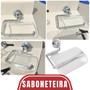 Imagem de Kit Acessórios Para Banheiro Porta-Papel Higiênico Saboneteira Toalheiro 3 Peças Línea Slim Lavabo Em ABS Design Várias Cores Moderno