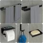Imagem de Kit Acessórios Para Banheiro Preto Fosco 5 Peças MAX