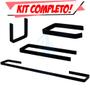 Imagem de Kit Acessórios Para Banheiro Quadrado Metal 4 Peças Completo  PRETO FOSCO Cód. 8517