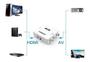 Imagem de Kit Adaptador Conversor Hdmi P/ 3 Rca Audio + Cabo Rca X Rca NF