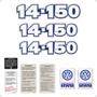 Imagem de Kit Adesivo Caminhão VW 14-150 Emblemas Azul/branco Genérico