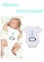 Imagem de Kit adesivo Loading azul 12 meses mesversario bebe para colar no body