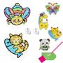 Imagem de Kit Adesivos Animais Holográficos Strass Coloridos Pintura de Diamante Infantil Big Gem Stickers