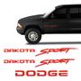 Imagem de Kit Adesivos Dakota Sport Dodge Emblemas Laterais e Traseiro