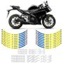 Imagem de Kit Adesivos/filetes Roda Yamaha Yzf R3 Refletivo Amarelo