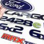 Imagem de Kit Adesivos Ford Cargo 2428e Emblema Resinado Grande Azul