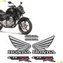 Imagem de Kit Adesivos Honda CB 300R 2013 Moto Preta Emblemas Asa