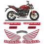 Imagem de Kit Adesivos Honda CB 600 Hornet 2011 2012 Moto Vermelha