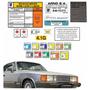 Imagem de Kit Adesivos Instrução Motor Selo Opala 6cc Gas 85/90