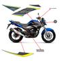 Imagem de Kit Adesivos Moto Yamaha Fazer 250 2017 2018 + Emblemas