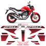 Imagem de Kit Adesivos Para Honda CB 250 Twister 2022 Moto Vermelha