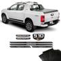 Imagem de Kit Adesivos Resinados S10 High Country + Soleira Black Over