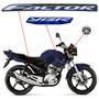 Imagem de Kit Adesivos Yamaha Ybr 125 Factor 2009 Moto Azul + Emblemas