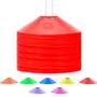 Imagem de Kit Agilidade 10 Chapéus Chinês Colorido Mini Cone Treino Futebol Ginastica Corrida
