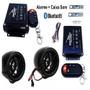 Imagem de Kit alarme anti-furto para moto bluetooth com caixa de som, controle remoto e mp3