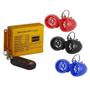 Imagem de Kit alarme anti furto para moto bluetooth trava com caixa de som controle remoto mp3 radio fm usb