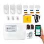 Imagem de Kit Alarme Wifi Compatec Residencial Aplicativo iOS Android 6 Sensores