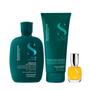 Imagem de Kit Alfaparf Semi di Lino Reconstrutive Shampoo 200ml + Condicionador 250ml + Oil Cristalli Liquid 15ml