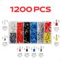 Imagem de Kit Alicate Crimpar Box Com 1200 Terminal Ilhós 0,25 A 10mm