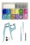 Imagem de Kit Alicate de Pregar Botão Plástico de Pressão Ritas Tic Tac + Box Com 280 Botões Rita Sortido