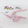 Imagem de Kit Alicate Pressão Prega Botão Fitas Plástico Metal Ilhós Art Mak - Rosa