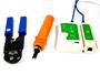 Imagem de Kit Alicate Punchdown + Alicate De Crimpar Rj45 210c + Testador de Cabo de Rede