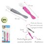Imagem de Kit Alimentação Bebê Pratinho Rosa Com Ventosa + 2 Colheres Ponta Silicone + Copo 300ml - Original Clingo Presente
