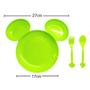 Imagem de Kit Alimentação do Mickey com Prato com Divisórias e Copo com Canudo e Orelhas