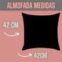 Imagem de KIT Almofada Decorativa 3 Peças Para Cama Sofá Poltrona Encosto 01 PÇ - 35X95 E 02 PÇ 42x42 Decoração Preto