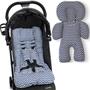 Imagem de Kit almofada para carrinho e bebê conforto - zig zag azul