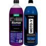 Imagem de Kit Alumax 1,5L Limpador Desencrustante Moto-V 1,5L Shampoo Desengraxante Limpeza Pesada Vonixx