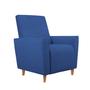Imagem de Kit Amamentação Poltrona + Puff + Almofada Sophia Suede Azul Marinho