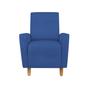 Imagem de Kit Amamentação Poltrona + Puff + Almofada Sophia Suede Azul Marinho