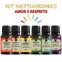 Imagem de Kit Amor E Respeito 6 Essências Difusores 10ml Nattuaromas