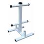Imagem de Kit Anilhas Emborrachadas 40 Kg + Barras 2x 40cm + 1x 1.50m + Suporte 120kg
