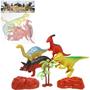 Imagem de Kit animal dinossauro de plastico com acessorios 7 pecas - PICA PAU