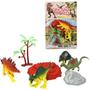 Imagem de Kit animal dinossauro de pvc dinosaur world com acessorios 7 pecas - 20 COMERCIAL