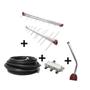 Imagem de Kit Antena LOG 38 PDI, com cabo 12mts, mastro e divisor 3X1