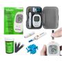 Imagem de kit Aparelho Medidor Monitor de Glicose  Diabetes Glicemia completo Glicocheck Multilaser