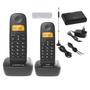 Imagem de Kit Aparelho Telefone Sem Fio Bina GSM 3G Com Ramal Incluso