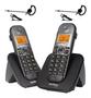 Imagem de Kit Aparelho Telefone Sem Fio Ramal Ts 5122 Bina 2 Headset