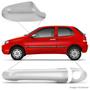 Imagem de Kit Aplique Retrovisor Maçaneta Cromados Fiat Palio Siena Strada G3 05 a 10 2 Portas Design Original