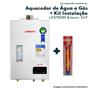 Imagem de KIT Aquecedor de Água a Gás LZ 3700DE GLP + Kit Instalação De Aquecedores Lorenzetti - 1/2' 40cm LZ3700DE Exaustão Forçada