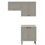 Imagem de Kit Área de Serviço com 3 Módulos com Portas Provençais para Lavanderia 100% Mdf