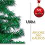 Imagem de Kit Árvore Natal Grande 1,5m + Kit Enfeites Natalinos + Bolas Natal + Gorro Papai Noel