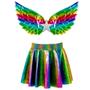 Imagem de Kit Asa De Deusa E Fada Festas Primavera Carnaval Original Brilhante Meninas Infantil Crianças Original Asinha