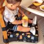 Imagem de Kit Assento De Elevação Infantil Com Cinto Para Cadeira Alimentação Atividades Bebê Alce