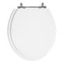 Imagem de Kit Assento Laqueado Oval Branco + Lixeira Redonda 6L